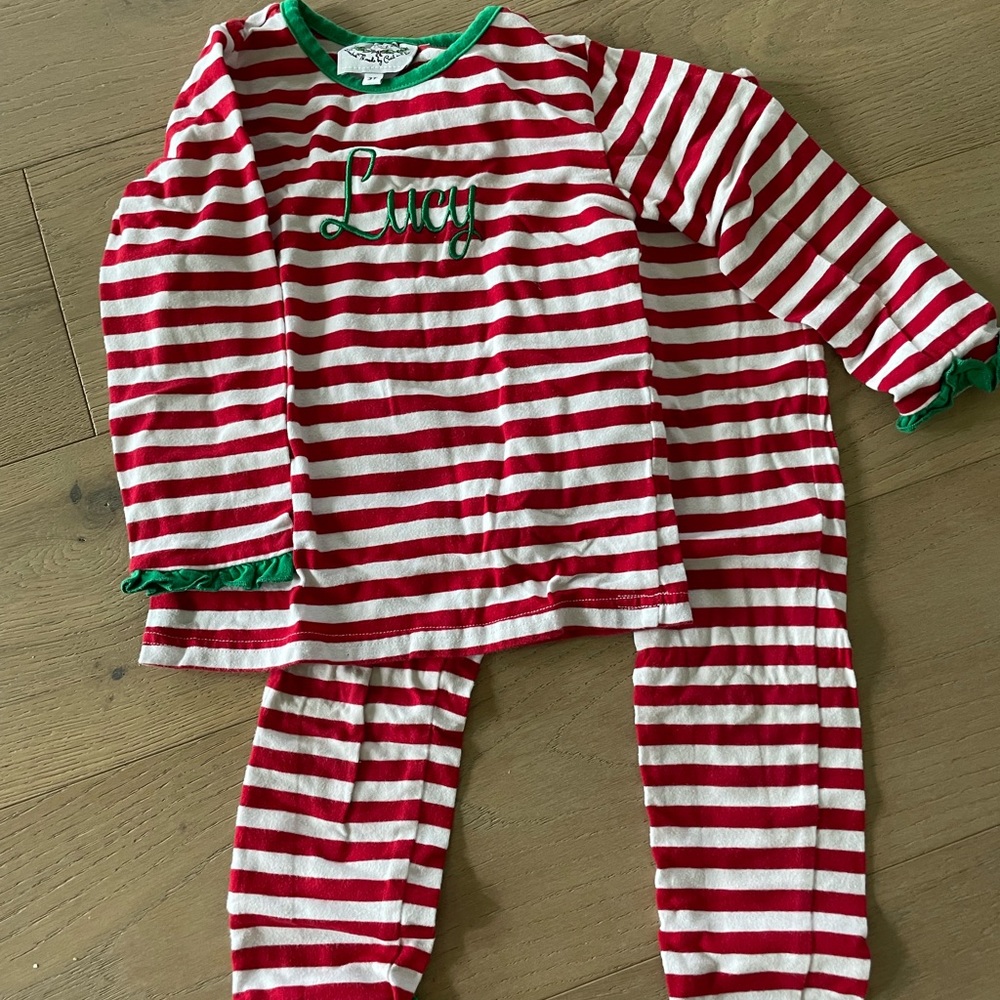 Cecil and Lou girls Christmas pajamas